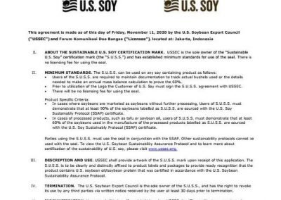 LICENSE AGREEMENT - Sustainable U.S. Soy Certification Mark - FKDB_Page_1